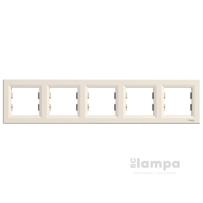 Schneider Electric Asfora крем рамка горизонтальна 5 - на (ЕРН5800523)