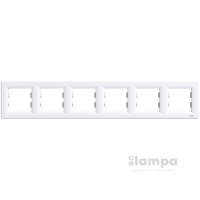 Schneider Electric Asfora біла рамка горизонтальна 6 - на (ЕРН5800621)