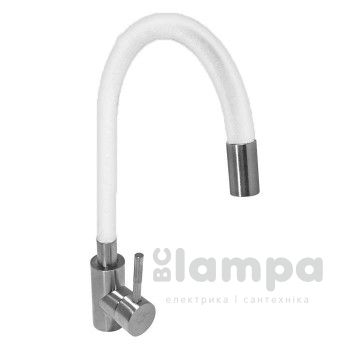 Смеситель SOLONE кухня боковая EZA4-F090KW белый, гибкий излив (3800)