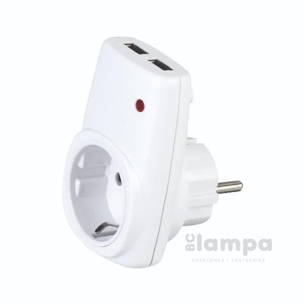 Двойник 2USB 1A HOROZ AXIS