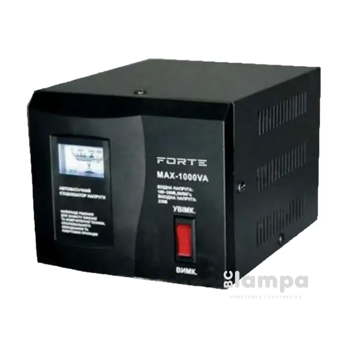 Стабілізатор напруги FORTE TVR-1000V, релейного типу, потужність 1000ВА, точність 8% (28985)