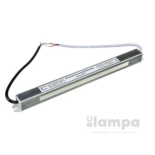 Трансформатор электр. для LED ленты металл ±12V/ 48W (4,0А) IP67 SLIM (01400074/1013419)