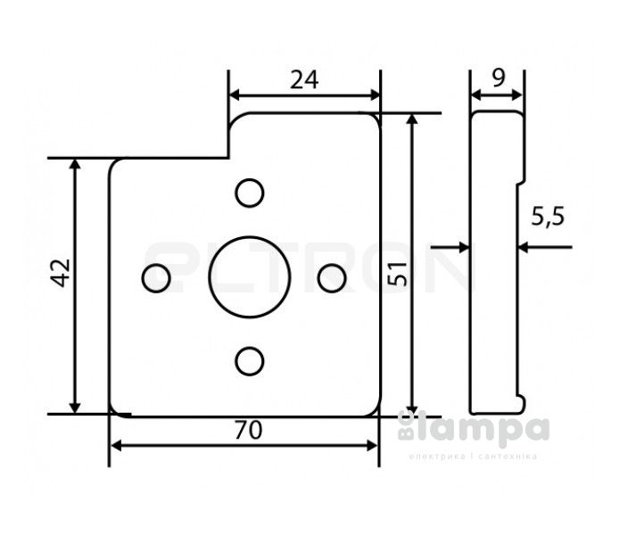 Адаптер під ПКП на DIN-рейку 16А-25А АСКО (0110010074)