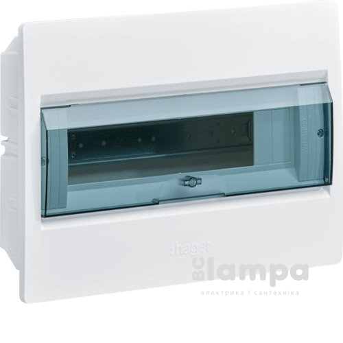 Hager Cosmos щит розподільчий внутр.устан 18 мод. прозоріі дверцята, пластик (VR118TD)