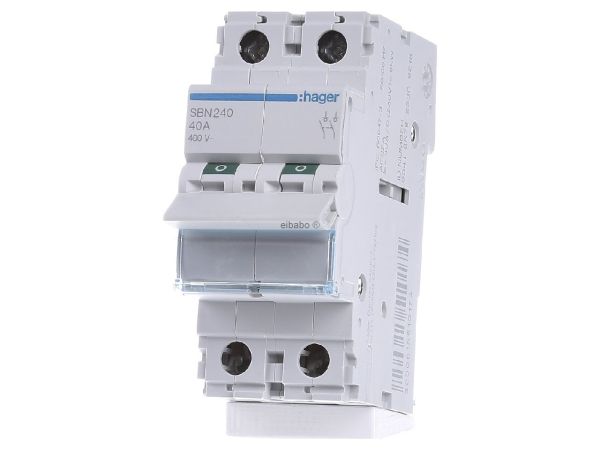 РМ (рубильник модульный Din) 2Р 40А "1-0" HAGER (SBN240/143008)