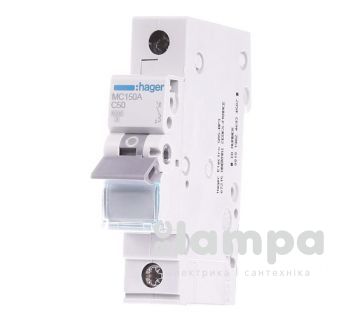 Автоматичний вимикач Hager MC150A 1p 50A C