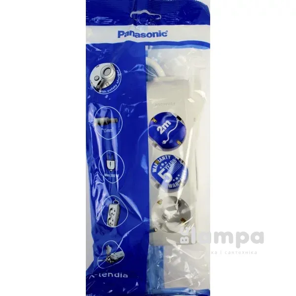 Подовжувач 3гн.  2м  з/к+ шторки сірий X- tendia (B04322GR-UA)