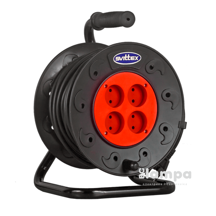 Подовжувач на котушці 30 м ПВС 2*0,75mm²  Svittex