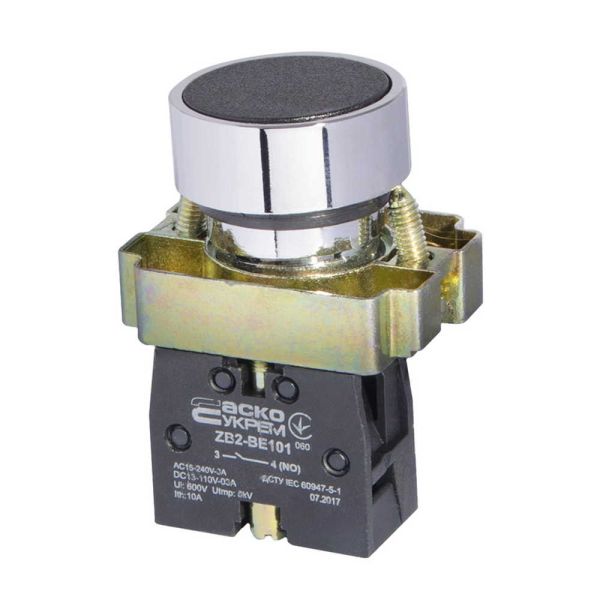 Кнопка АСКО XB2-BA21 черная "NO Start" Ø22  (0140010001) р0810106