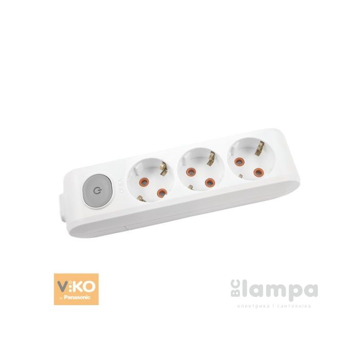 Колодка  3 гн. з з/к+ вимикач VIKO Multi-Let (90118300)