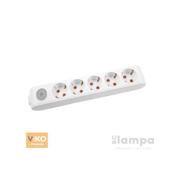 Колодка  5 гн. з з/к + вимикач VIKO Multi-Let (90118500)