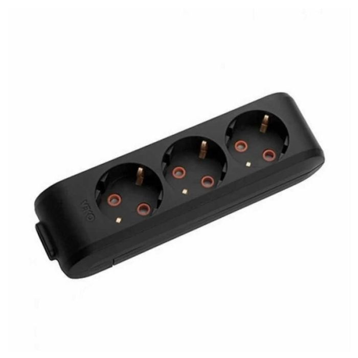 Колодка  3 гн. з з/к VIKO Multi-Let черная (90134300)