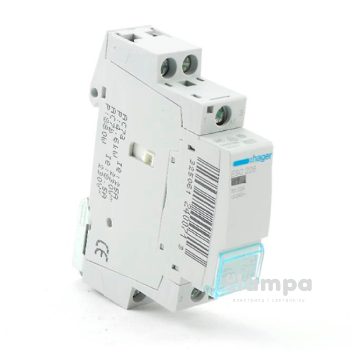 Контактор Hager ESC227 25А 1HВ+1НЗ 230V 1мод