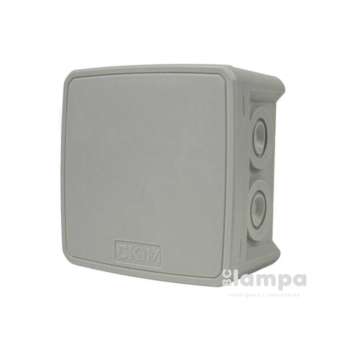 Розподільна коробка зовнішня  88*88*52 мм СКІМ сіра IP65 (К85)