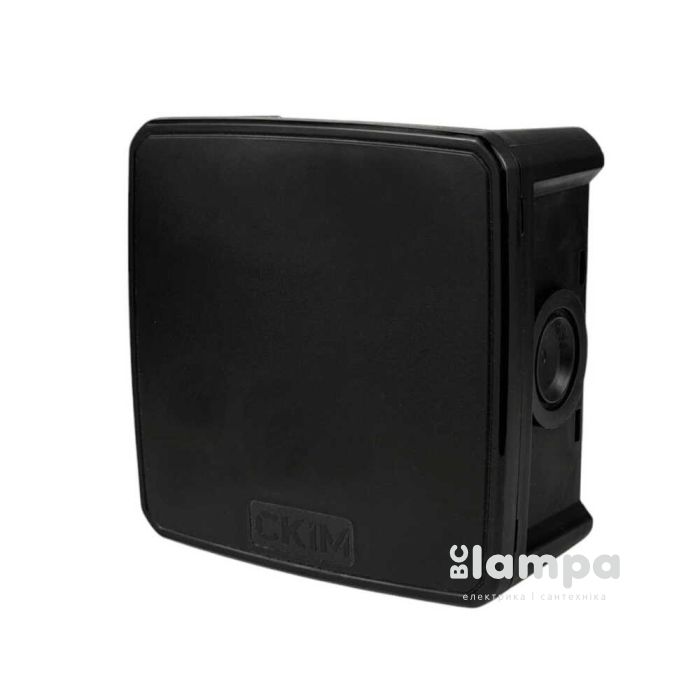 Розподільна коробка зовнішня 114*114*54 мм СКІМ чорна IP65 (К115В)