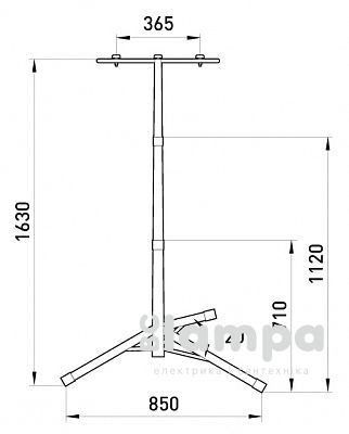 Стійка металева для 2-х прожекторів, червона (i0140004)