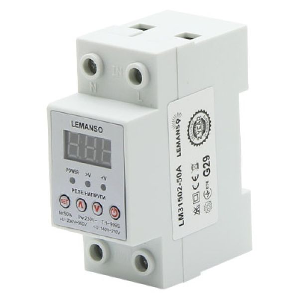 Реле напруги LEMANSO модульне 50A (LM31502) (щит)