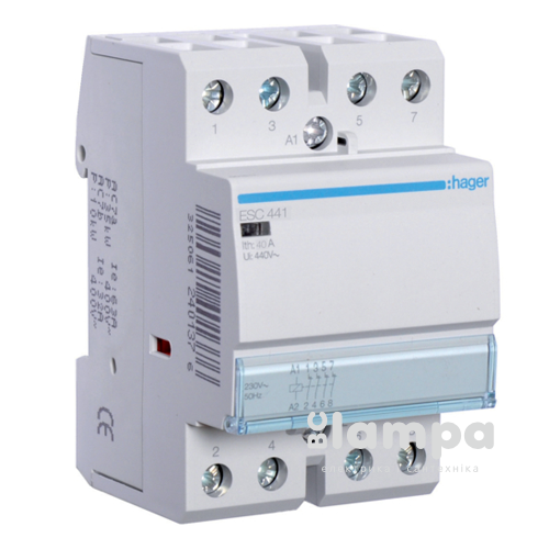 Контактор Hager ESC441 40А 4HC Uc=230V 3мод