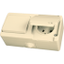 Блок: розетка з/к крем кришка/крем корпус + вимикач 2кл IP54 "Nemli"