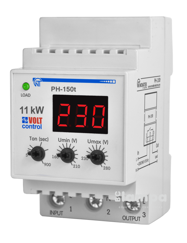Реле напруги НОВАТЕК-ЕЛЕКТРО  50A PH-150t