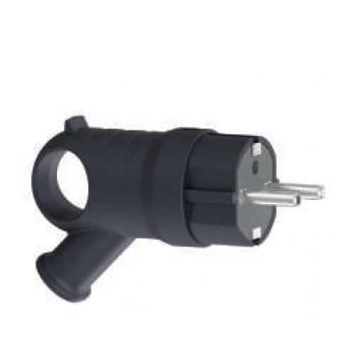 Вилка пряма з кільцем NEOMAX с з/к каучук чорна (NX2002)