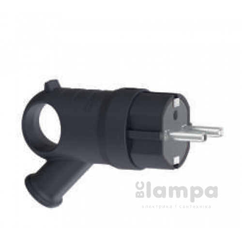 Вилка пряма з кільцем NEOMAX с з/к каучук чорна (NX2002)