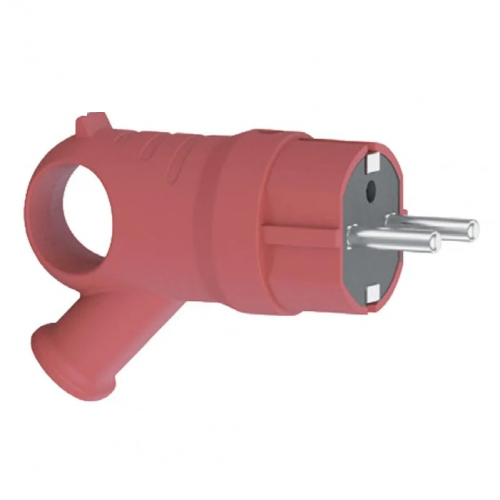 Вилка кутова з кільцем NEOMAX с з/к каучук червона (NX2202)