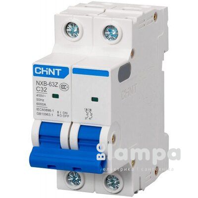 Автоматичний вимикач CHINT NXB-63 2P, С25 (814094)