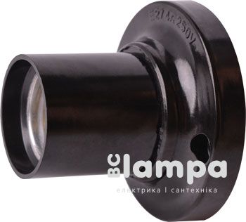 Патрон чорний, карболіт, настінний, прямий Е27 (NH-032042/169515)  s9100019