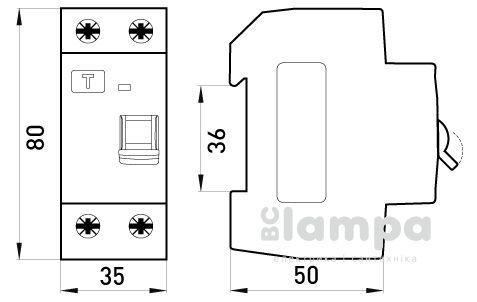 ПЗВ, реле диференційного струму e.NEXT e.rccb.pro 2.16.30 2p C16A 30мА (p003003) Poland