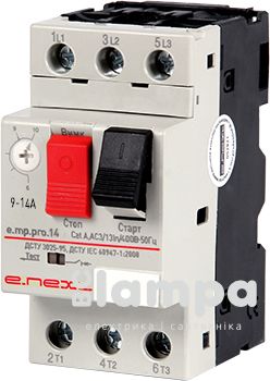 Автомат захисту двигуна E.NEXT e.mp.pro14 9-14A (p004018)