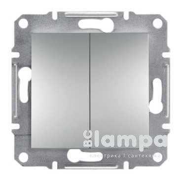 Schneider Electric Asfora алюміній вимикач 2 кл. (ЕРН0300161)