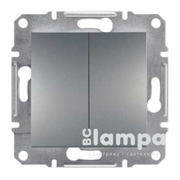 Schneider Electric Asfora сталь вимикач 2 кл. (ЕРН0300162 / 90002312)