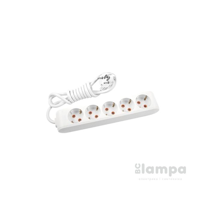 Подовжувач 5гн.  2м c з/к+ шторки серый X- tendia (B04522GR-UA) Panasonic