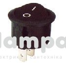 Перемикач клавішний КП - 19 6А/220W черный Ø19mm KSD2 (505440)