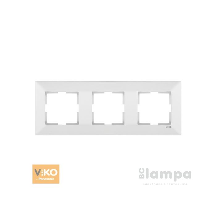 Рамка Біла 3- на горизонт. Viko Meridian Белый (90979003)