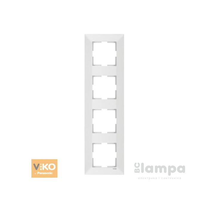 Рамка Біла 4- на вертикальна Viko Meridian (90979024)