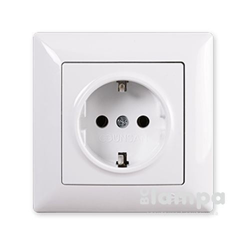 Розетка 1- на з з/к біла VISAGE Gunsan (VS 28 11 115)