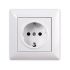 Розетка 1- на з з/к біла VISAGE Gunsan (VS 28 11 115)