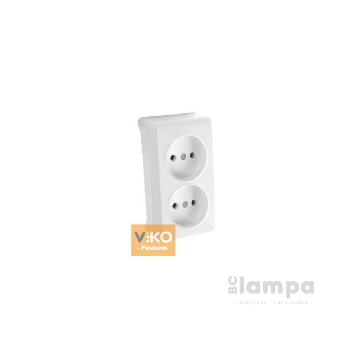 Розетка 2 - на Біла зовнішння VIKO VERA (90681055)