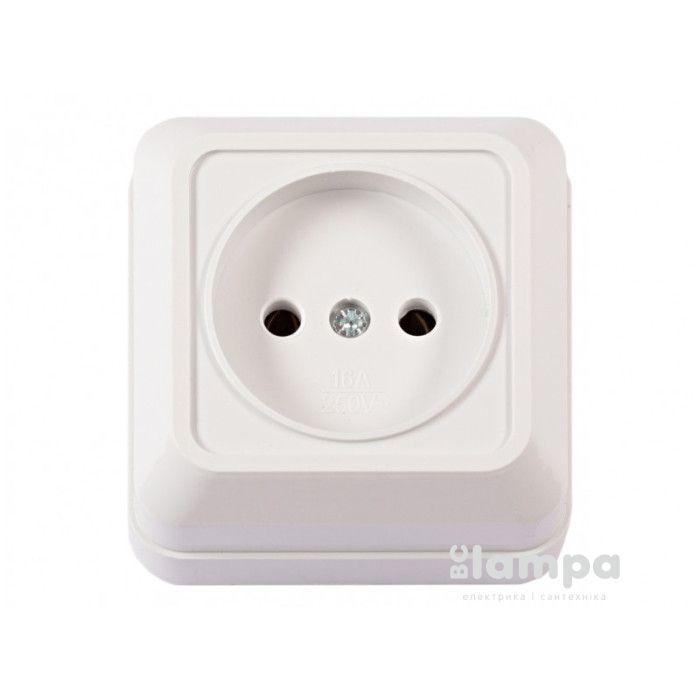 Розетка 1- на  без з/к біла LUXEL OPERA (2001)