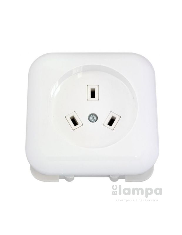Силова розетка Bylectrica 220В, внутрішня, біла (РС32-006)