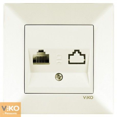 Розетка Крем 1- на РС (RJ45) Viko Meridian (90970232)