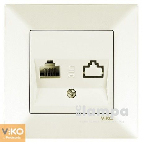 Розетка Крем 1- на РС (RJ45) Viko Meridian (90970232)