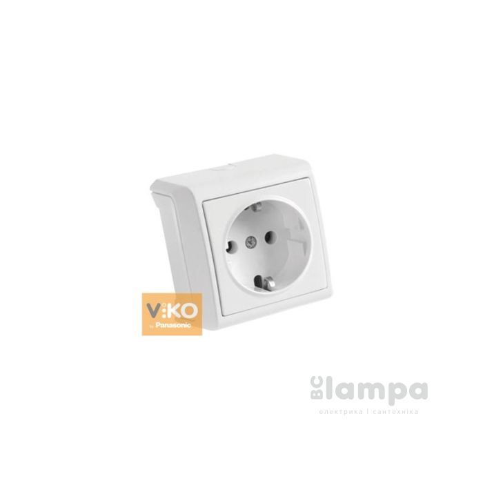 Розетка 1 - на  з з/к Біла зовнішння VIKO VERA (90681008)