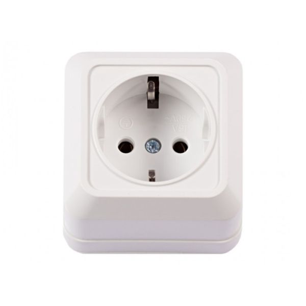 Розетка 1- на  з/к біла LUXEL OPERA (2004)