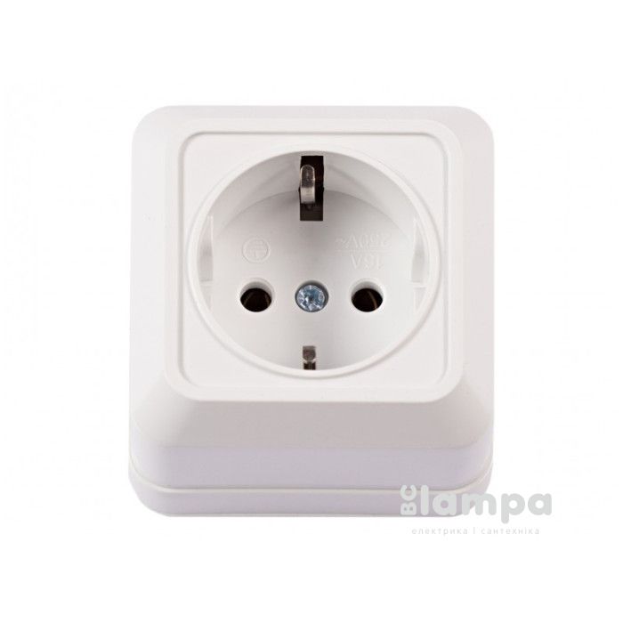 Розетка 1- на  з/к біла LUXEL OPERA (2004)