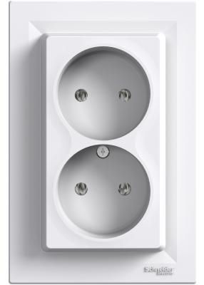Schneider Electric Asfora біла розетка 2- на (EPH9700121 / 90002700)