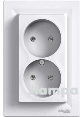 Schneider Electric Asfora біла розетка 2- на (EPH9700121 / 90002700)