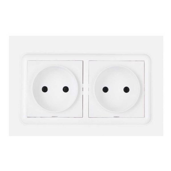 Розетка 2-на без з/з накл біла NILSON Unique (28111024)